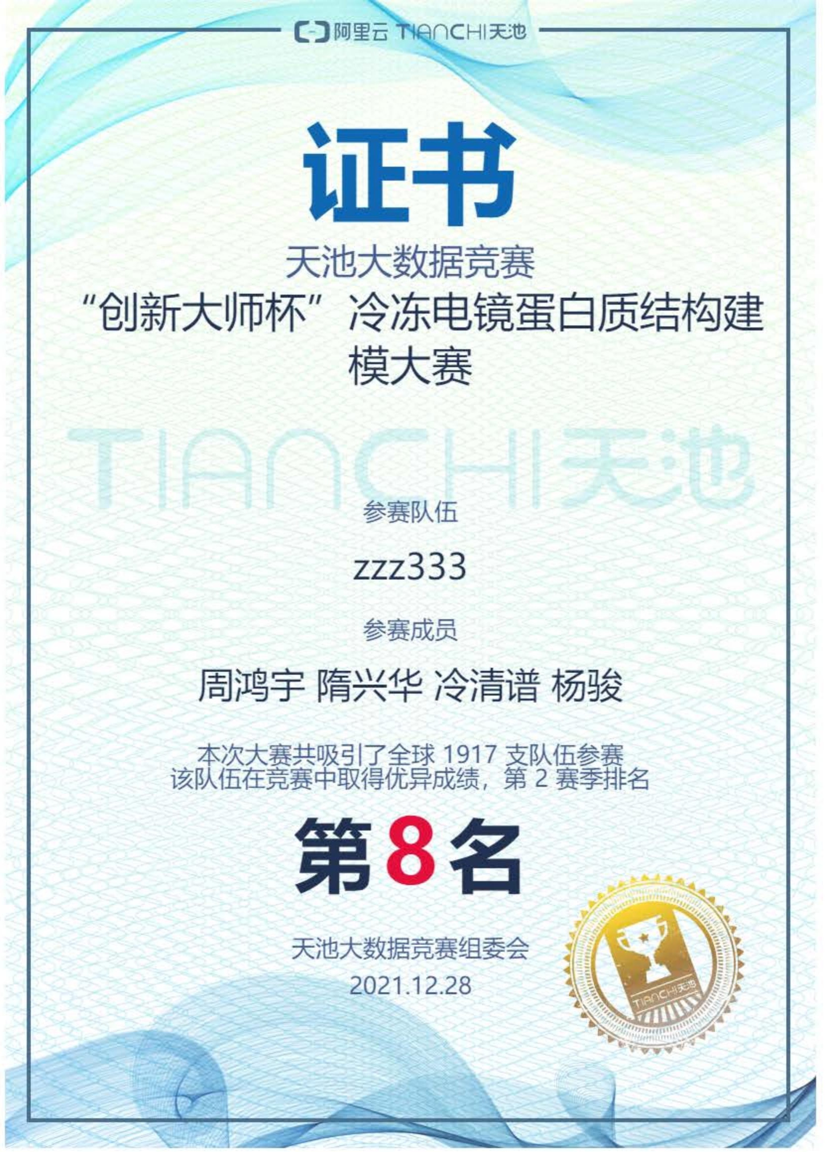 “创新大师杯”冷冻电镜蛋白质结构建模大赛